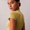 Icon T-shirt-Bralette i Cotton Stretch med lätt foder