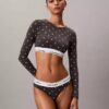 Ikonisk bomulls- och Modal-Bralette med långa ärmar och lätt foder