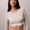 Ikonisk bomulls- och Modal-Bralette med långa ärmar och lätt foder Ikonisk bomulls- och Modal-Bralette med långa ärmar och lätt foder