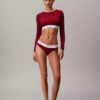 Ikonisk bomulls- och Modal-Bralette med långa ärmar och lätt foder Ikonisk bomulls- och Modal-Bralette med långa ärmar och lätt foder