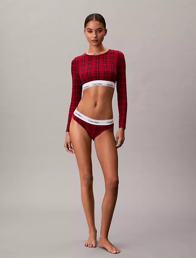Ikonisk bomulls- och Modal-Bralette med långa ärmar och lätt foder Ikonisk bomulls- och Modal-Bralette med långa ärmar och lätt foder