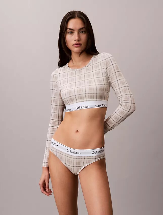 Ikonisk bomulls- och Modal-Bralette med långa ärmar och lätt foder Ikonisk bomulls- och Modal-Bralette med långa ärmar och lätt foder