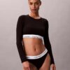 Ikonisk bomulls- och Modal-Bralette med långa ärmar och lätt foder Ikonisk bomulls- och Modal-Bralette med långa ärmar och lätt foder