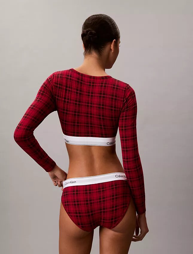 Ikonisk bomulls- och Modal-Bralette med långa ärmar och lätt foder Ikonisk bomulls- och Modal-Bralette med långa ärmar och lätt foder
