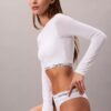 Ikonisk bomulls- och Modal-Bralette med långa ärmar och lätt foder Ikonisk bomulls- och Modal-Bralette med långa ärmar och lätt foder