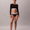 Ikonisk bomulls- och Modal-Bralette med långa ärmar och lätt foder Ikonisk bomulls- och Modal-Bralette med långa ärmar och lätt foder