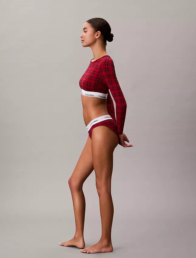 Ikonisk bomulls- och Modal-Bralette med långa ärmar och lätt foder Ikonisk bomulls- och Modal-Bralette med långa ärmar och lätt foder