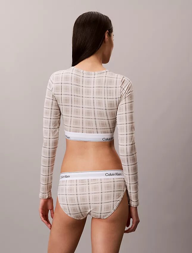 Ikonisk bomulls- och Modal-Bralette med långa ärmar och lätt foder Ikonisk bomulls- och Modal-Bralette med långa ärmar och lätt foder