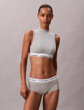 Ikonisk bomulls- och Modal-Bralette med lätt foder och hög hals Ikonisk bomulls- och Modal-Bralette med lätt foder och hög hals