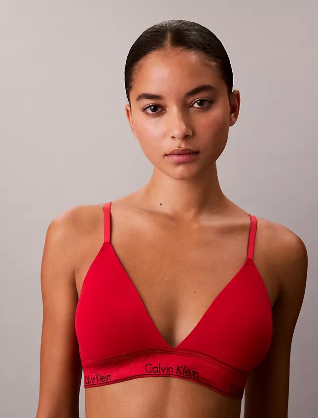 Ikonisk bomulls- och Modal-Bralette med metalliskt mönster och lätt foder Ikonisk bomulls- och Modal-Bralette med metalliskt mönster och lätt foder
