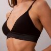 Ikonisk bomulls- och Modal-Bralette med metalliskt mönster och lätt foder Ikonisk bomulls- och Modal-Bralette med metalliskt mönster och lätt foder