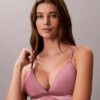 Ikonisk bomulls- och Modal-Bralette med metalliskt mönster och lätt foder Ikonisk bomulls- och Modal-Bralette med metalliskt mönster och lätt foder