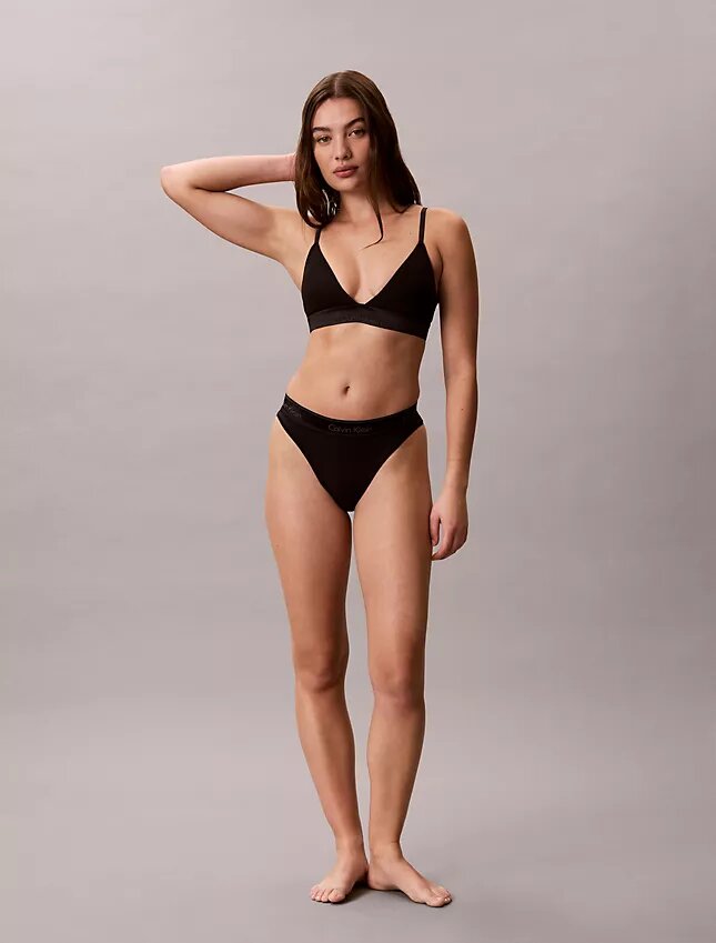 Ikonisk bomulls- och Modal-Bralette med metalliskt mönster och lätt foder Ikonisk bomulls- och Modal-Bralette med metalliskt mönster och lätt foder