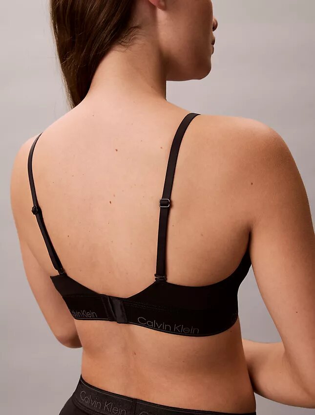 Ikonisk bomulls- och Modal-Bralette med metalliskt mönster och lätt foder Ikonisk bomulls- och Modal-Bralette med metalliskt mönster och lätt foder