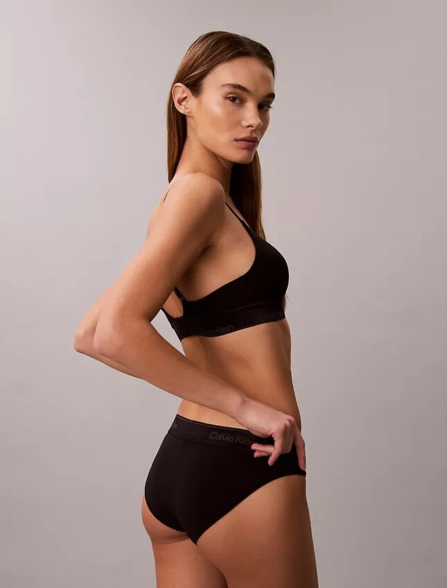 Ikonisk bomulls- och Modal-Bralette med metalliskt mönster och lätt foder Ikonisk bomulls- och Modal-Bralette med metalliskt mönster och lätt foder