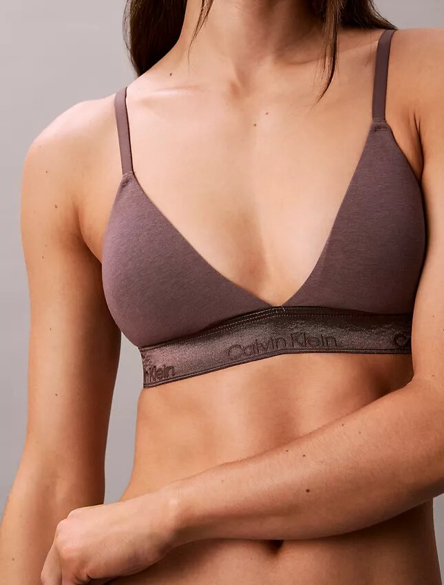 Ikonisk bomulls- och Modal-Bralette med metalliskt mönster och lätt foder Ikonisk bomulls- och Modal-Bralette med metalliskt mönster och lätt foder