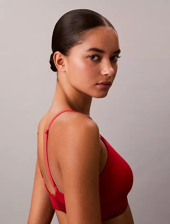Ikonisk bomulls- och Modal-Bralette med metalliskt mönster och lätt foder Ikonisk bomulls- och Modal-Bralette med metalliskt mönster och lätt foder