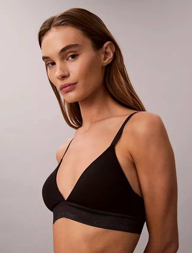 Ikonisk bomulls- och Modal-Bralette med metalliskt mönster och lätt foder Ikonisk bomulls- och Modal-Bralette med metalliskt mönster och lätt foder