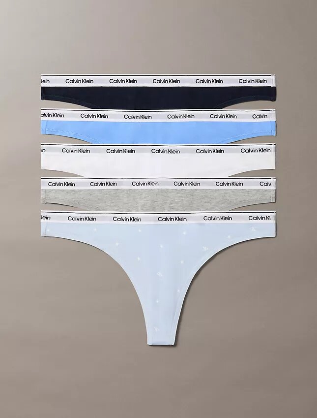 Ikonisk logotyp, 5-pack Thong-trosor Ikonisk logotyp, 5-pack Thong-trosor