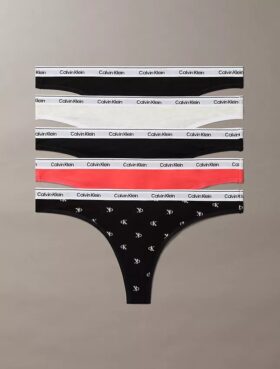 Ikonisk logotyp, 5-pack Thong-trosor
