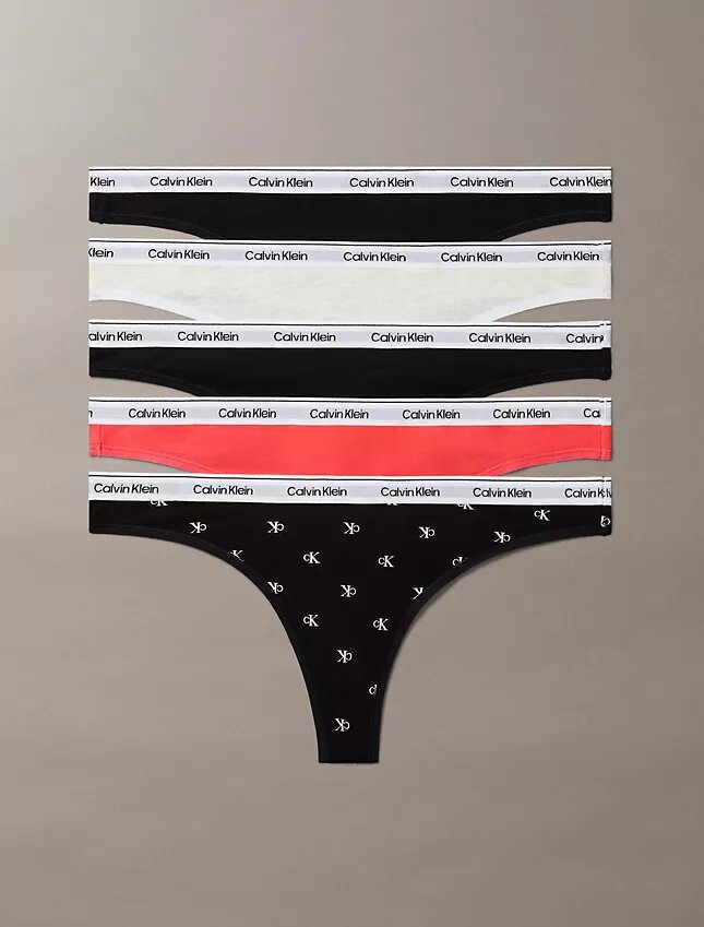 Ikonisk logotyp, 5-pack Thong-trosor Ikonisk logotyp, 5-pack Thong-trosor