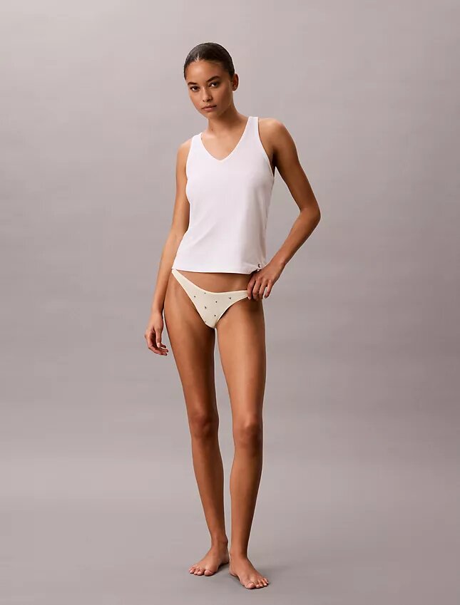 Ikonisk logotyp, doppad stringthong Ikonisk logotyp, doppad stringthong
