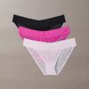 Ikonlogotyp Spets 3-pack Bikini med låg midja Ikonlogotyp Spets 3-pack Bikini med låg midja