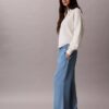Jeans i avslappnad denim med dragkedja Jeans i avslappnad denim med dragkedja