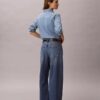 Jeans i linneblandning med vida ben Jeans i linneblandning med vida ben
