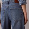 Jeans i linneblandning med vida ben Jeans i linneblandning med vida ben