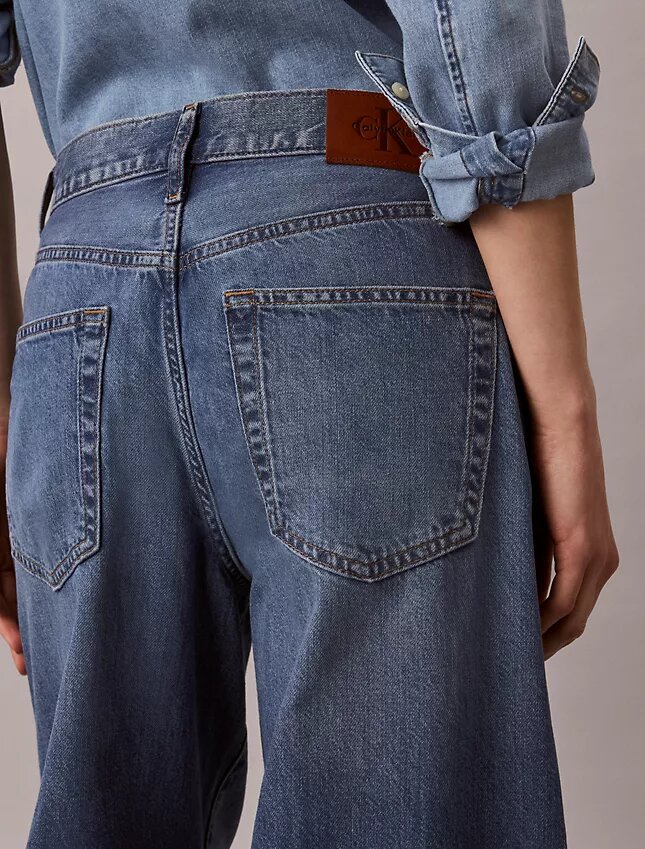 Jeans i linneblandning med vida ben Jeans i linneblandning med vida ben