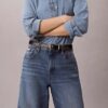 Jeans i linneblandning med vida ben Jeans i linneblandning med vida ben