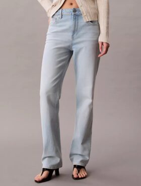 Jeans med hög midja och raka ben Jeans med hög midja och raka ben