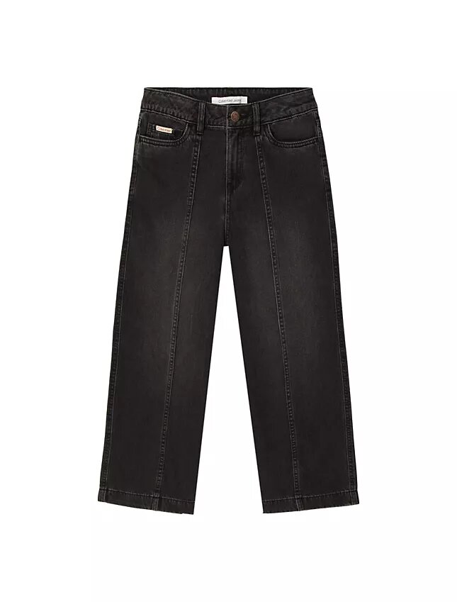 Jeans med sömmar och vida ben för flickor Jeans med sömmar och vida ben för flickor