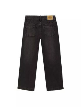 Jeans med sömmar och vida ben för flickor