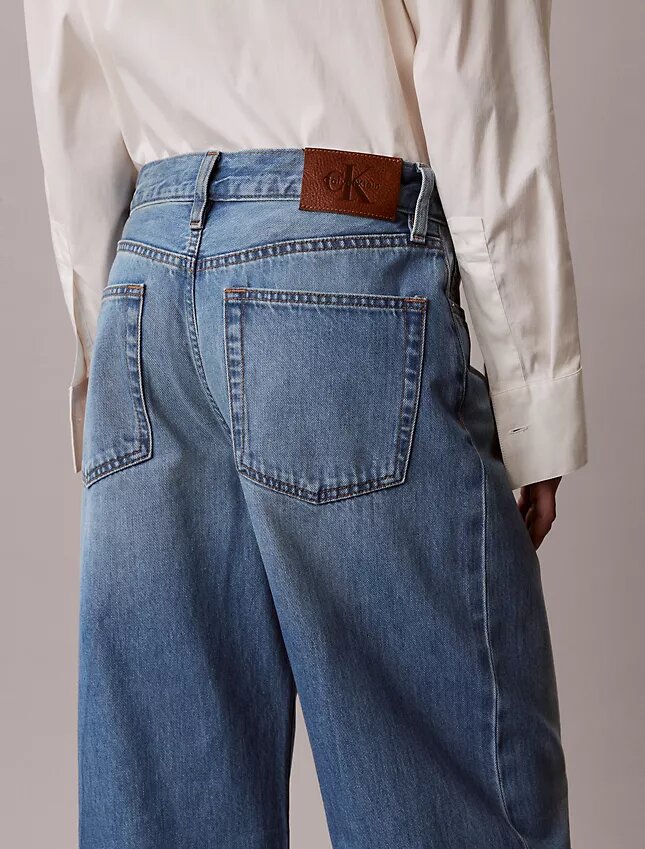 Jeans med vid ben i lyocellblandning Jeans med vid ben i lyocellblandning