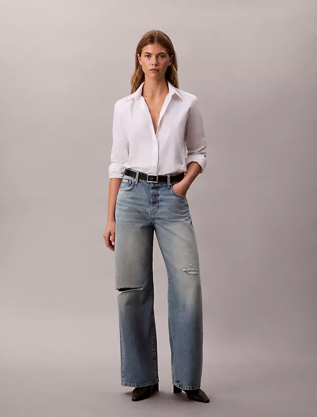 Jeans med vida ben Jeans med vida ben