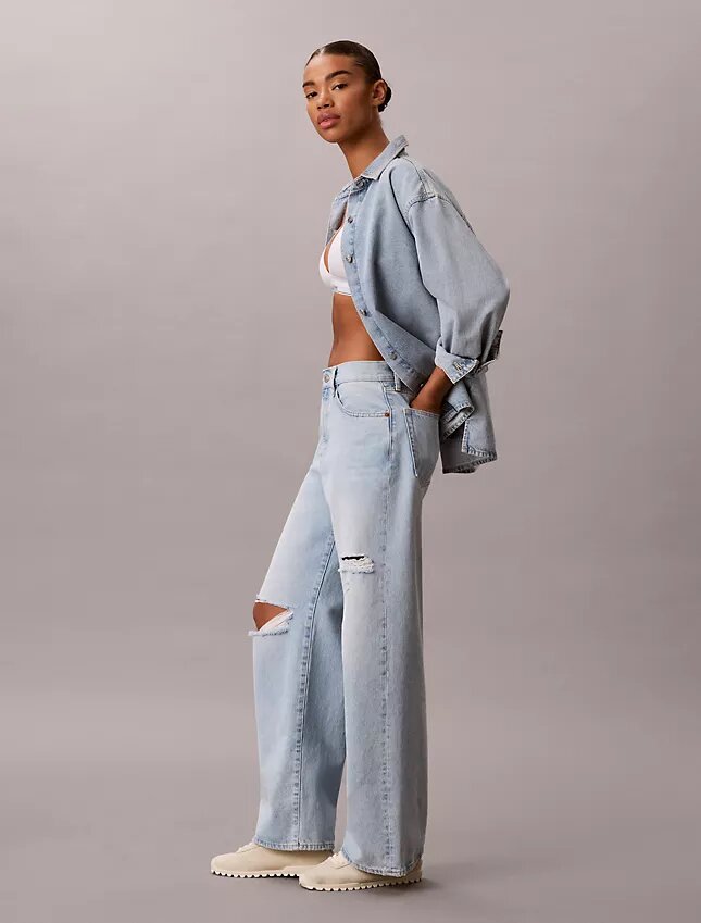 Jeans med vida ben Jeans med vida ben