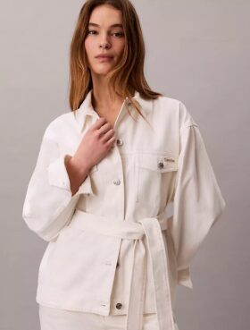 Jeansjacka med bälte