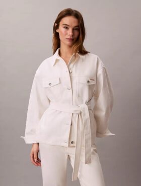 Jeansjacka med bälte