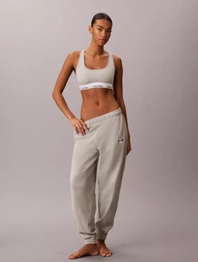 Joggingbyxor i bomullsblandad frotté