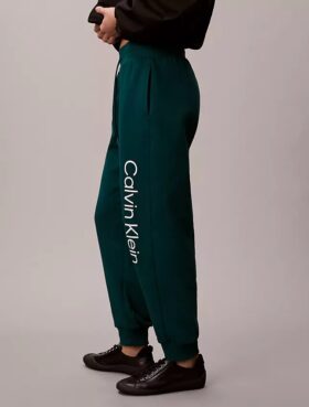 Joggingbyxor med fleece och logotryck