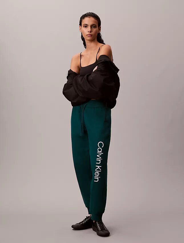 Joggingbyxor med fleece och logotryck Joggingbyxor med fleece och logotryck