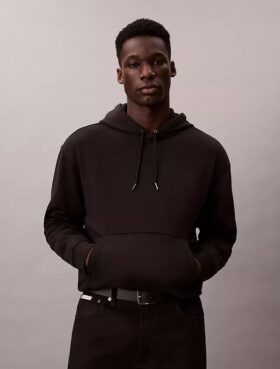 Kate Moss fleece-hoodie med tryck