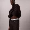 Kate Moss fleece-hoodie med tryck