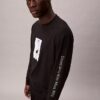 Kate Moss grafisk, avslappnad långärmad T-shirt