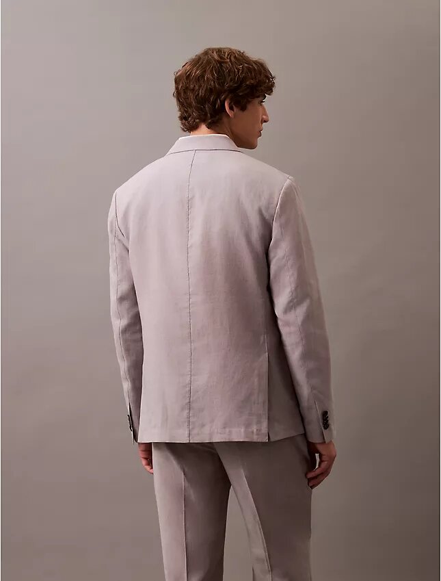 Klassisk blazer i linneblandning Klassisk blazer i linneblandning