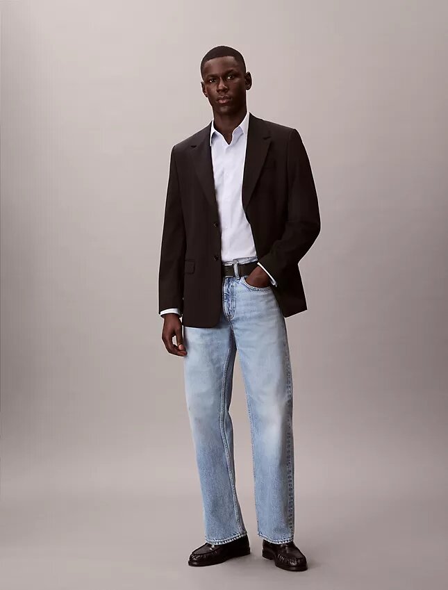 Klassisk button-down-skjorta i Cotton Stretch med ränder Klassisk button-down-skjorta i Cotton Stretch med ränder