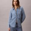 Klassisk Denim-skjorta med knappar Klassisk Denim-skjorta med knappar