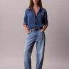 Klassisk Denim-skjorta med knappar Klassisk Denim-skjorta med knappar
